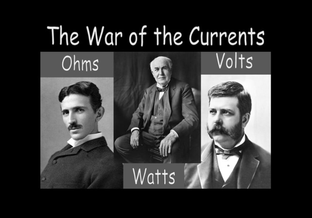 Nikola Tesla, Thomas Edison, and George Westinghouse - The War of the Currents