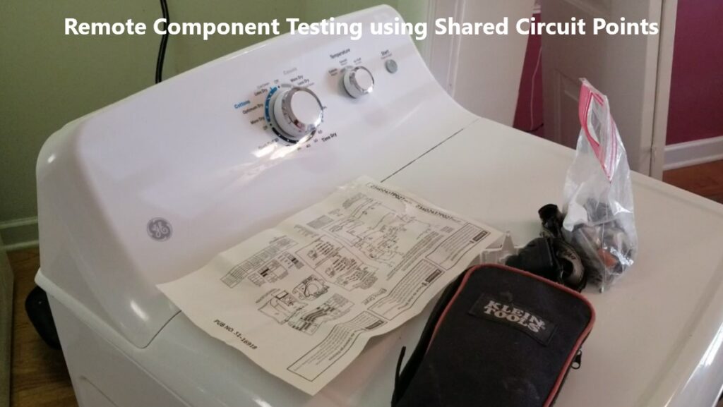 Remote component testing using shared electrical points