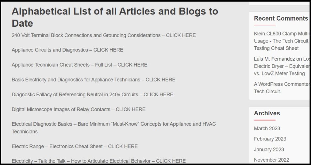 The Tech Circuit List of Blogs