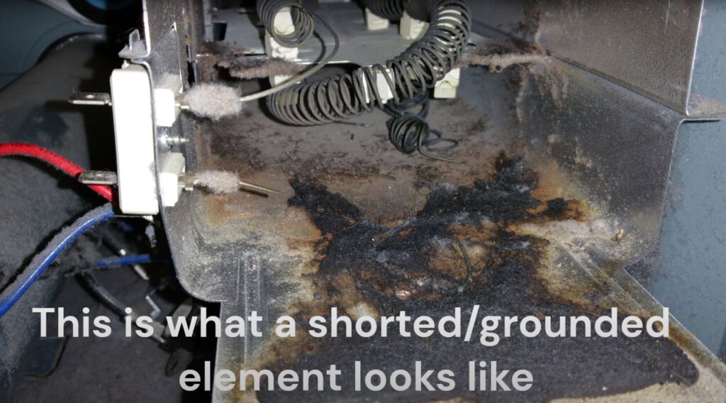 Shorted Dryer Element