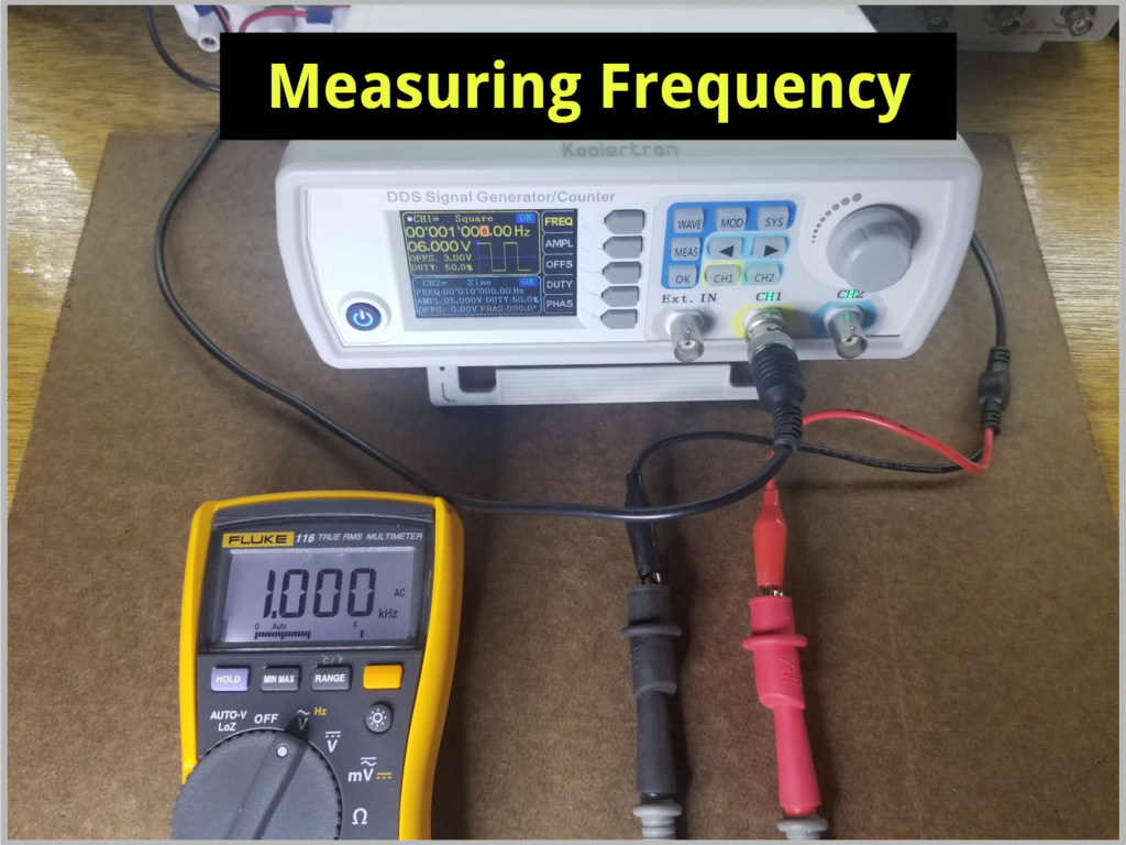 Fluke 116 Multimeter Measuring a 1kHz Square-wave with High Accuracy