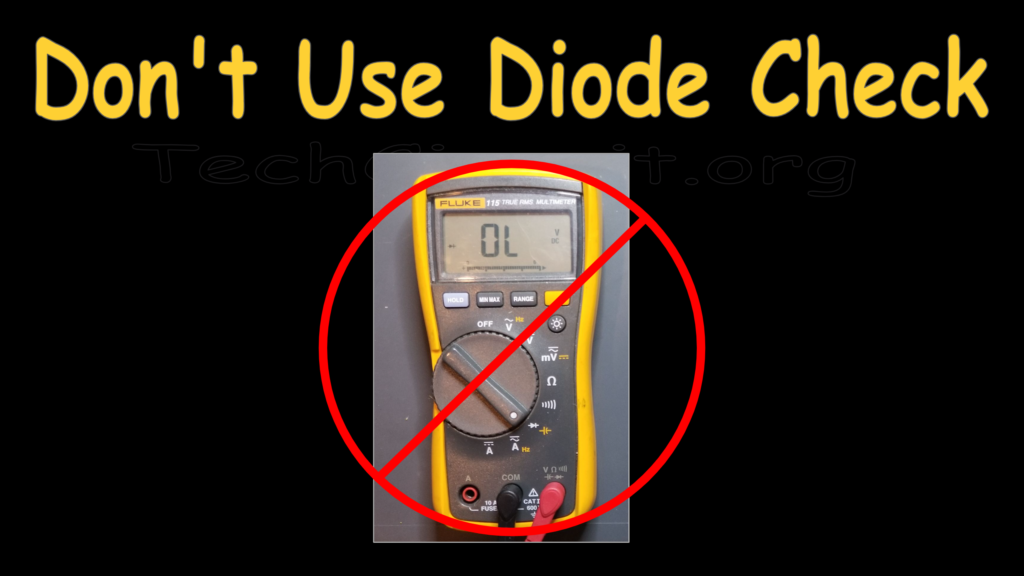 Don't use the Diode Check Function to Test Zener Diodes