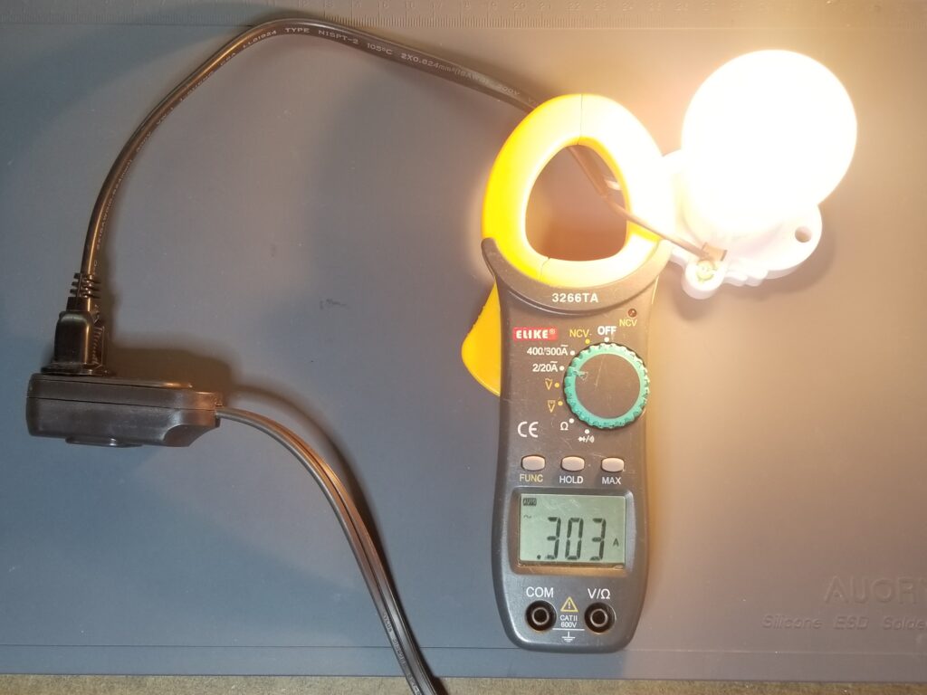 Current Draw of a 40 watt Incandescent Bulb