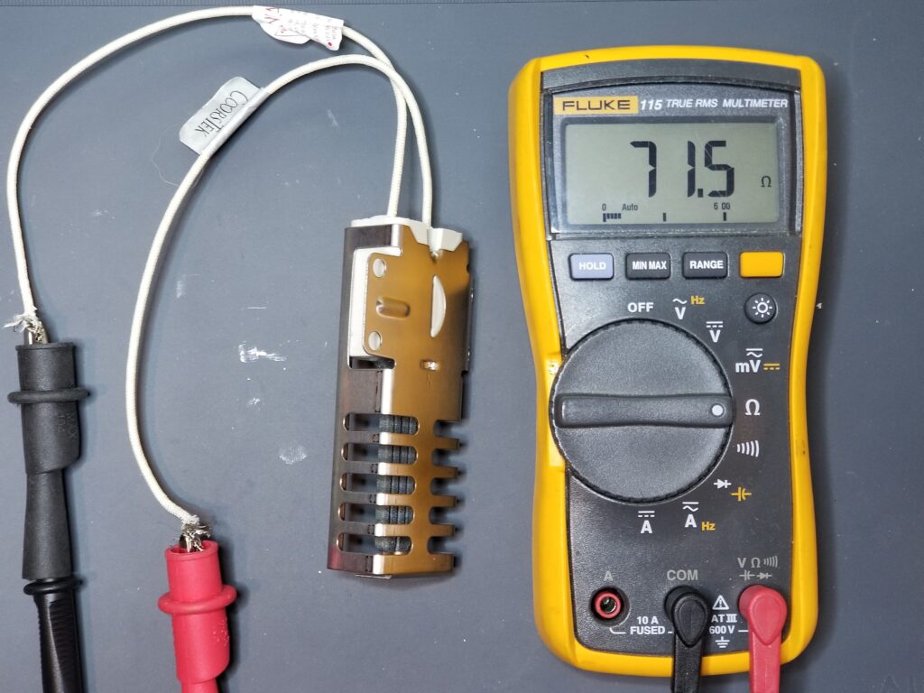 Measured Resistance of an Oven Ignitor