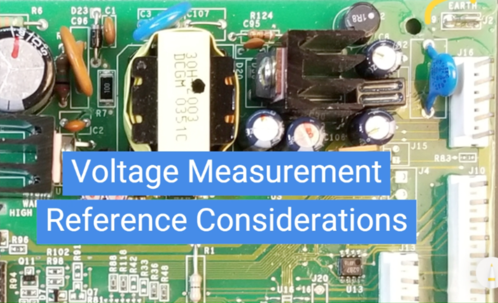 Voltage measurement referencing considerations on a control board.