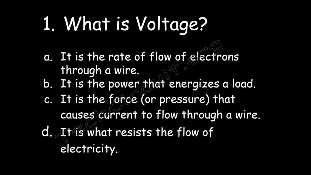What is voltage ? Appliance repair electricity quiz - The Tech Circuit
