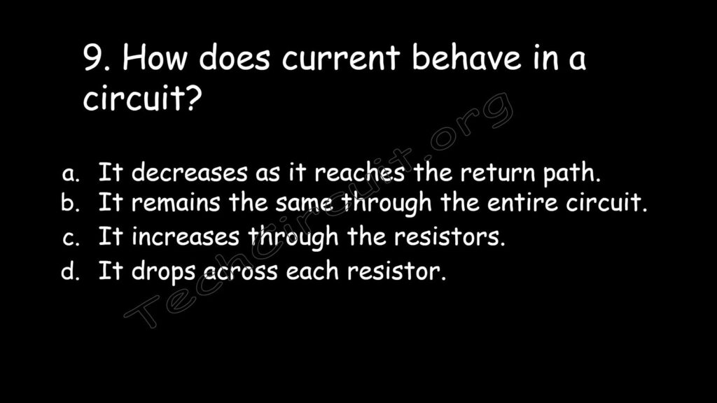 How does current behave in a series circuit?