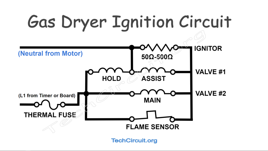 Whirlpool Gas Dryer Ignition Circuit