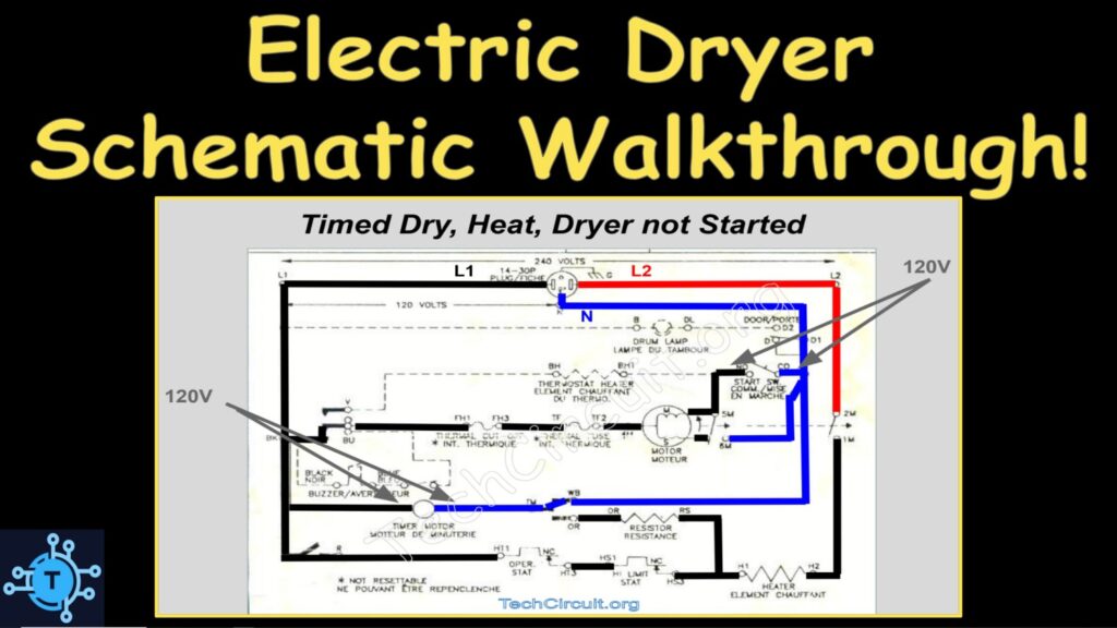 Whirlpool Electric Dryer Schematic Voltage Map Walk Through - The Tech Circuit